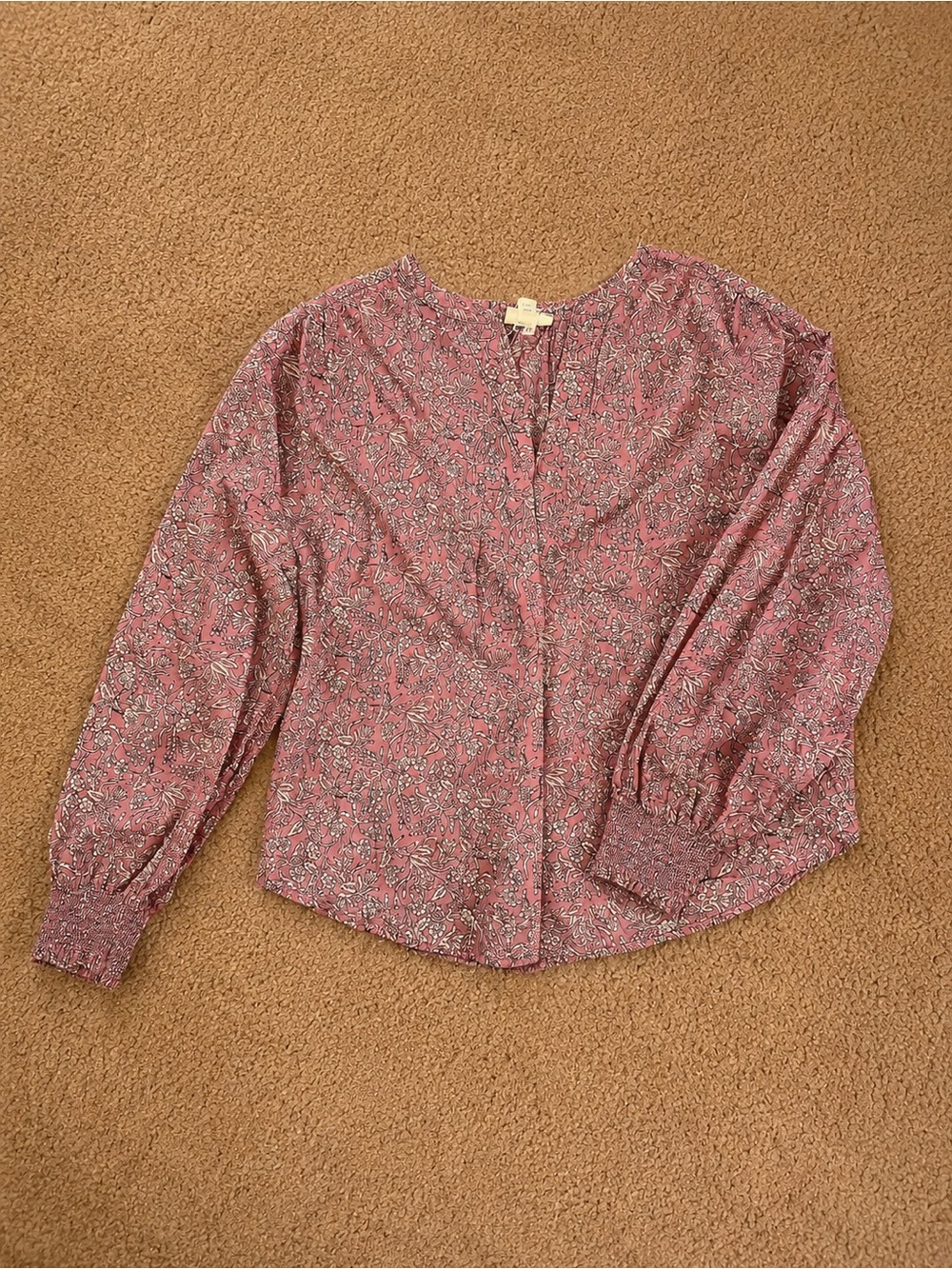 Unlisted Pink Floral Long-Sleeve Blouse